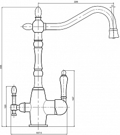 Milacio Смеситель для кухни Castellon Ceramic MC.515.BR бронза – фотография-5